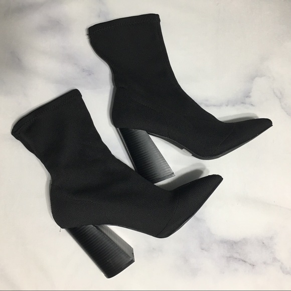 Shoes - Black Sock Booties